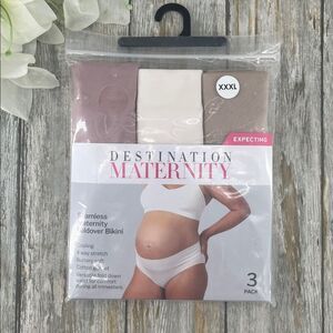 Women’s Destination Maternity Foldover Bikini Panty 3-Pack Size XXXL